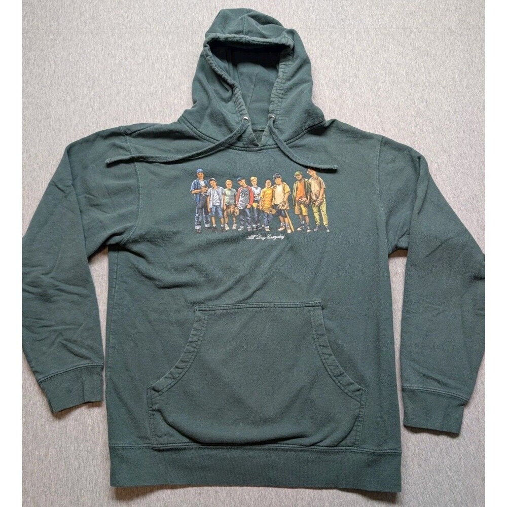 DGK Skateboards Sandlot Pullover Hoodie Green "All Day Everyday" Size Medium